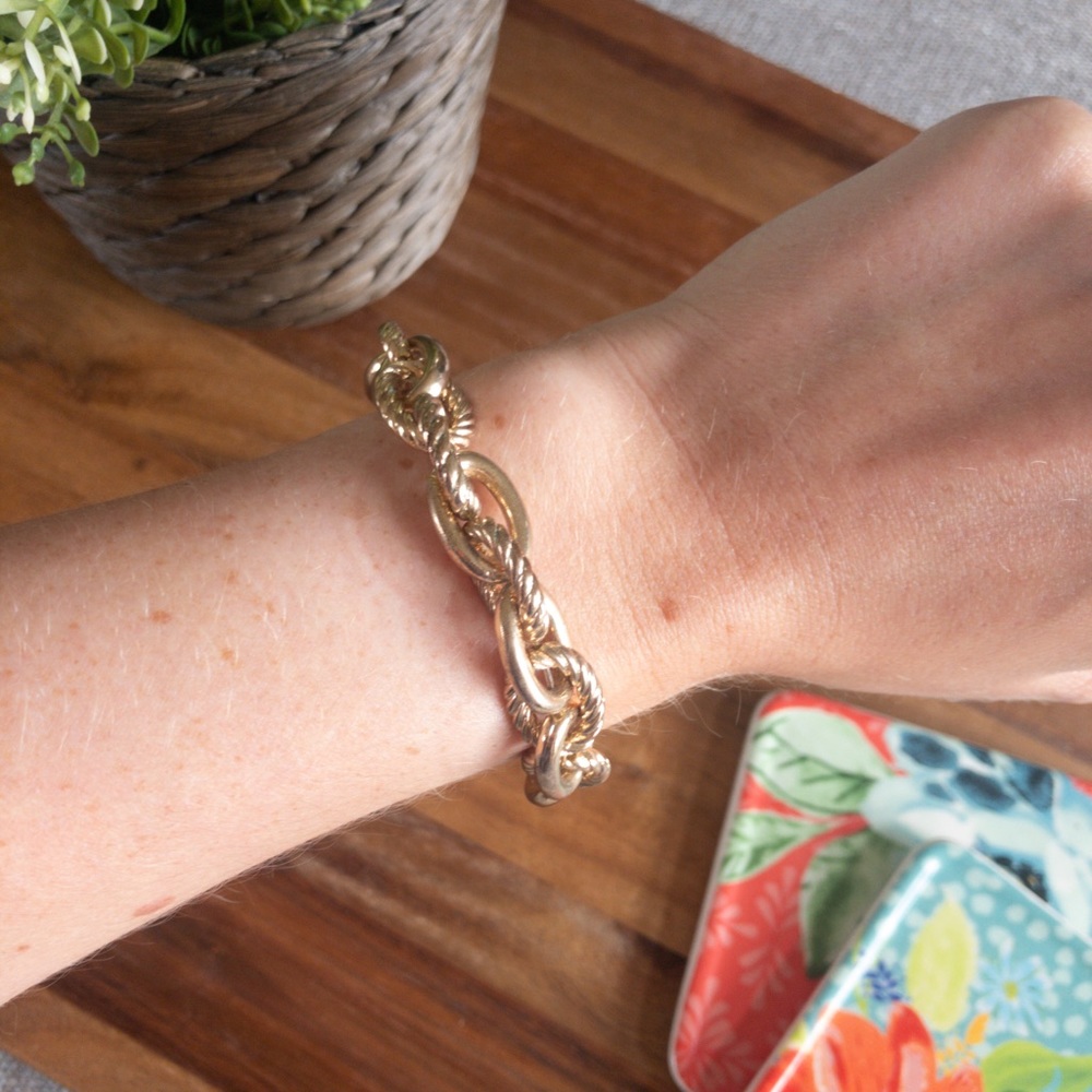Charming Charlie Gold Chain Bracelet